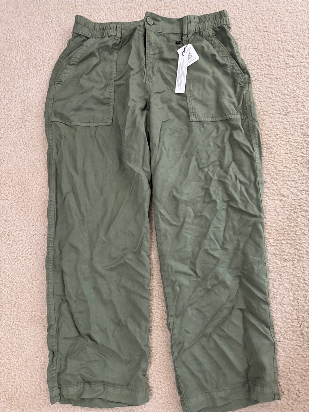 Sanctuary Olive Utility Cropped Pants